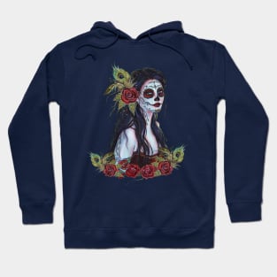 Day of the dead Lila tattooed lady by Renee Lavoie Hoodie